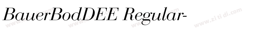 BauerBodDEE Regular字体转换